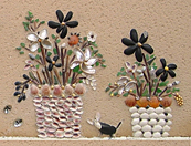 Composition aux pots de fleurs de l'Île Penotte
